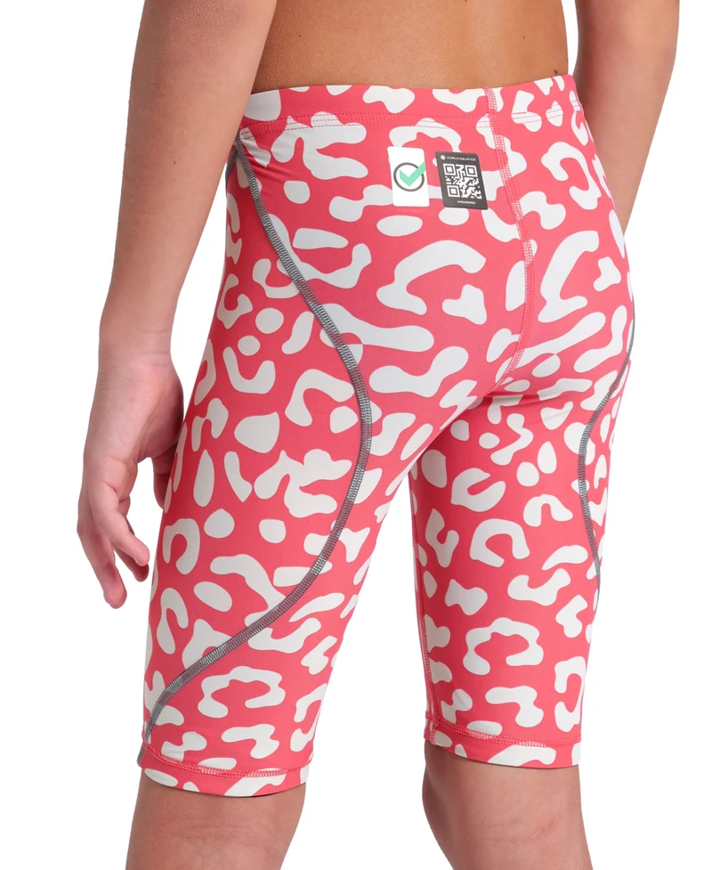 Arena Jungen Wettkampfhose Jammer Powerskin ST Next LE Leopard Skin Geranium