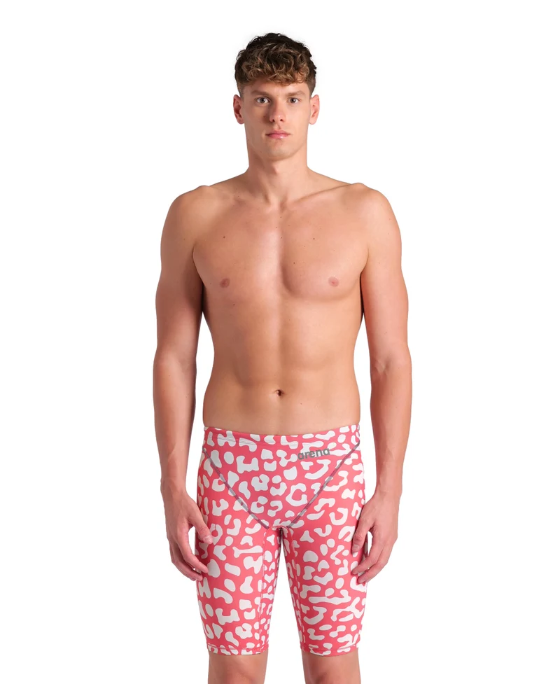 Arena Herren Wettkampfhose Jammer Powerskin ST Next LE Leopard Skin Geranium