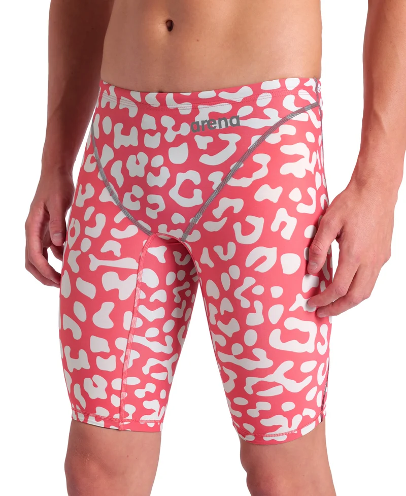 Arena Herren Wettkampfhose Jammer Powerskin ST Next LE Leopard Skin Geranium