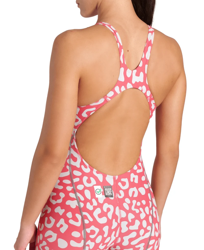 Arena Damen Wettkampf Schwimmanzug Powerskin ST Next LE Leopard Skin Geranium