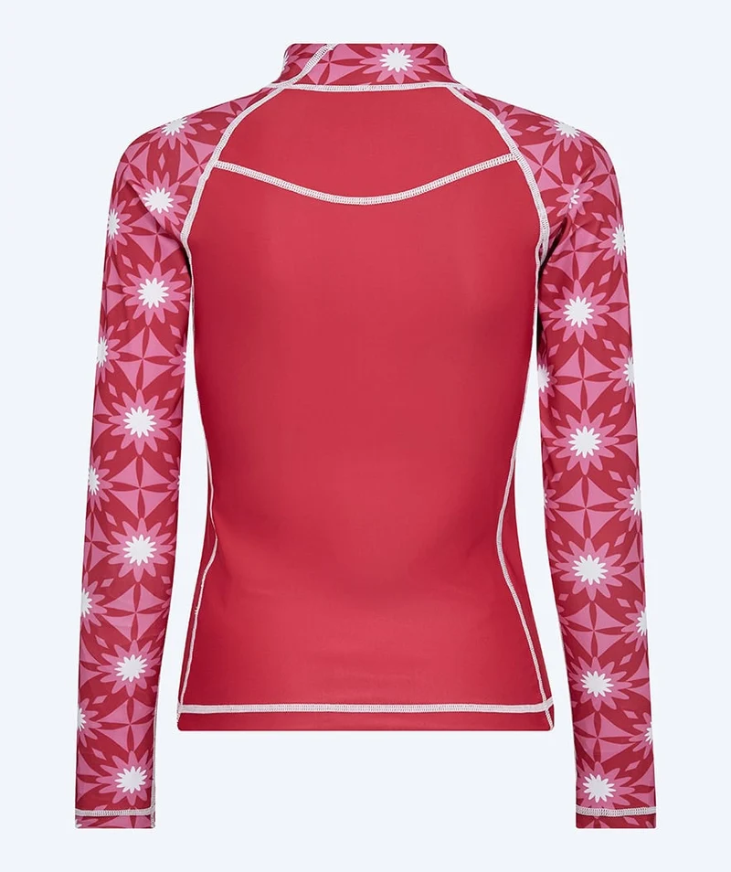 Watery UV Shirt für Damen - Aiko Langarm Rashguard - Rosa/Dunkelrot