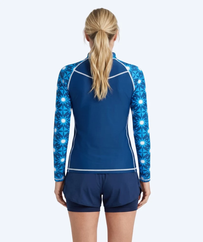 Watery UV Shirt für Damen - Aiko Langarm Rashguard - Blau/Dunkelblau