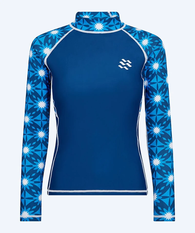 Watery UV Shirt für Damen - Aiko Langarm Rashguard - Blau/Dunkelblau