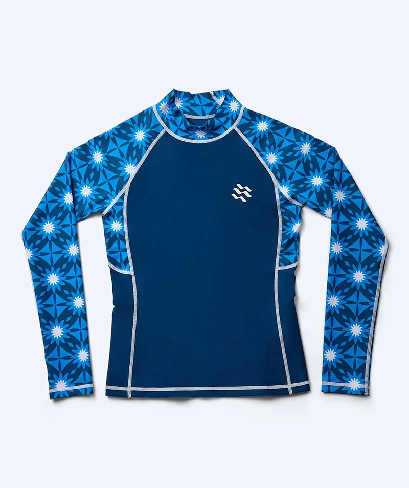 Watery UV Shirt für Damen - Aiko Langarm Rashguard - Blau/Dunkelblau