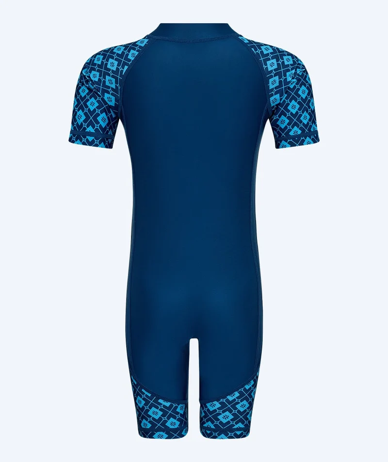 Watery UV Anzug für Kinder - Athena Kurzarm Rashguard - Dunkelblau