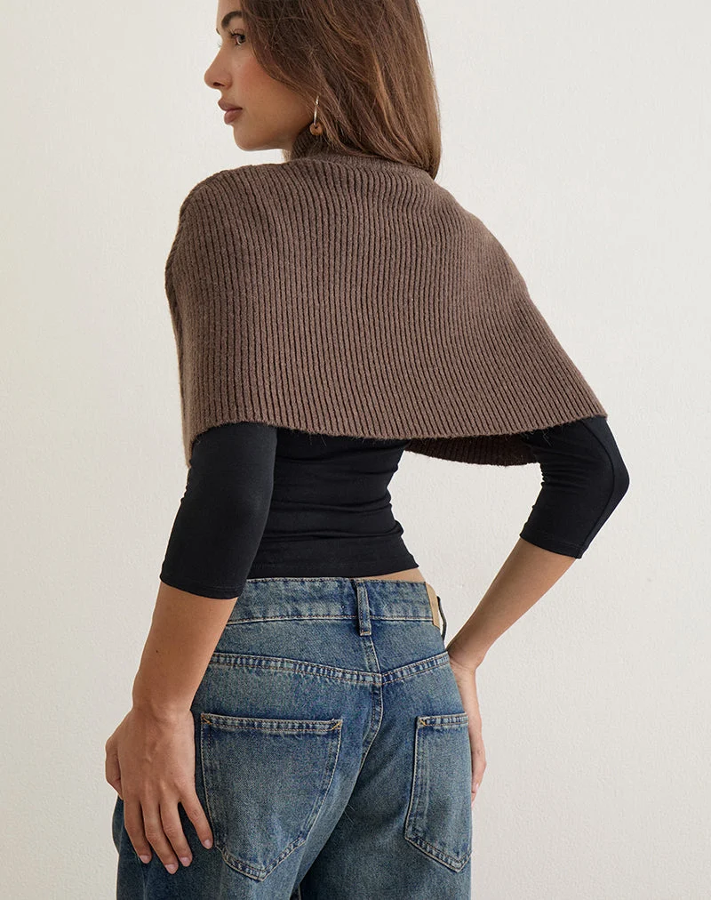 Nagia-Strickjacke in der Farbe „Dark Chocolate“