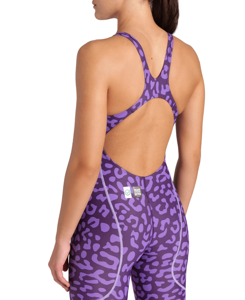 Arena Damen Wettkampf Schwimmanzug Powerskin ST Next LE Leopard Skin Violet