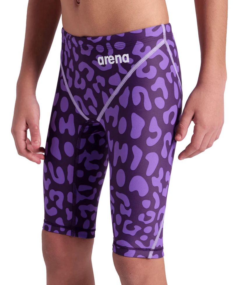 Arena Jungen Wettkampfhose Jammer Powerskin ST Next LE Leopard Skin Violet