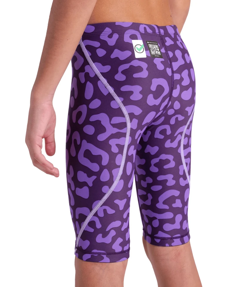 Arena Jungen Wettkampfhose Jammer Powerskin ST Next LE Leopard Skin Violet