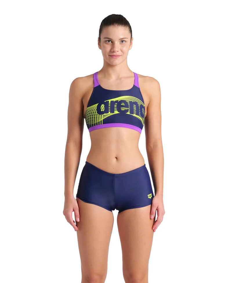 Arena Damen Wake Bikini Energy Back Navy - Violet