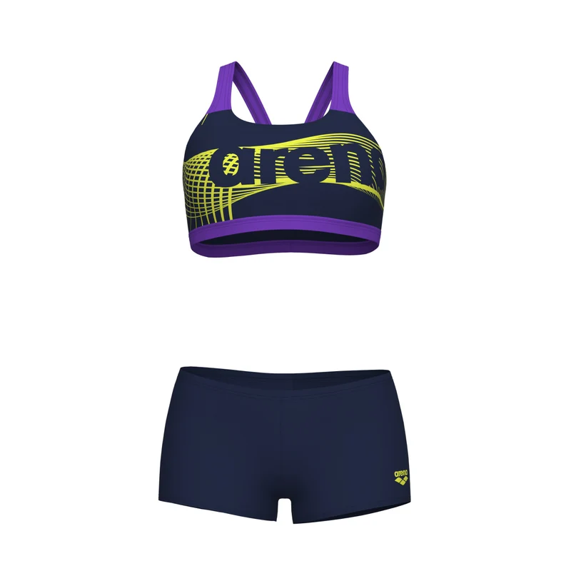 Arena Damen Wake Bikini Energy Back Navy - Violet