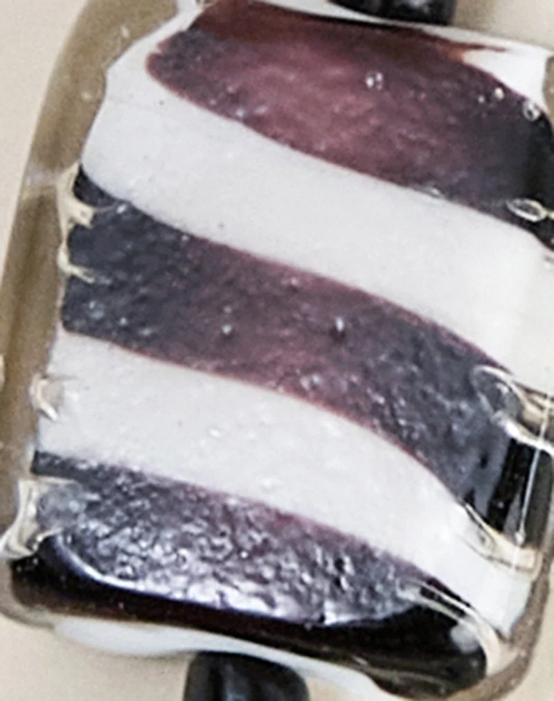 Halskette mit Zebra-Glasperlen
