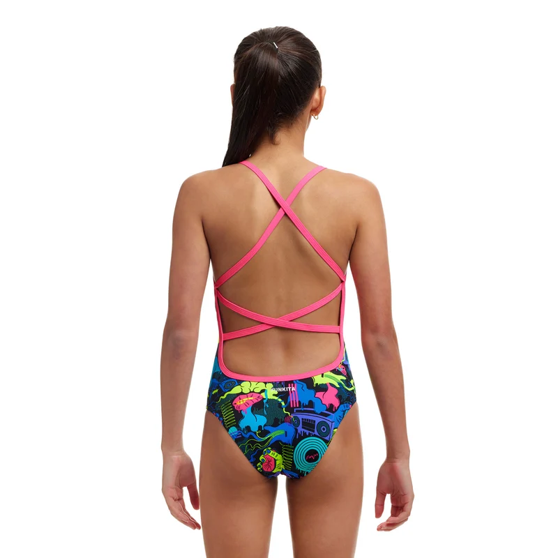 Funkita Girls Schwimmanzug Strapped In Poppy Long