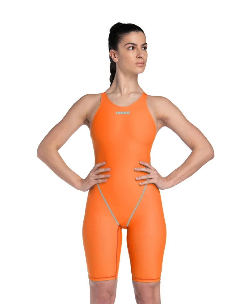 Arena Damen Wettkampf Schwimmanzug Powerskin ST Next LE Orange Teal