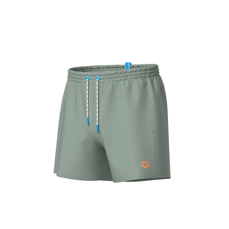 Arena Herren Badeshort Pro File Logo Jade-Salmon-Pink