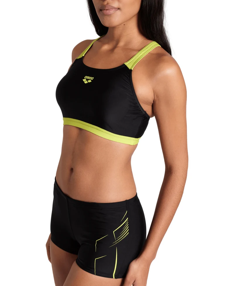 Arena Damen Dive Bikini Energy Back Black-Soft Green
