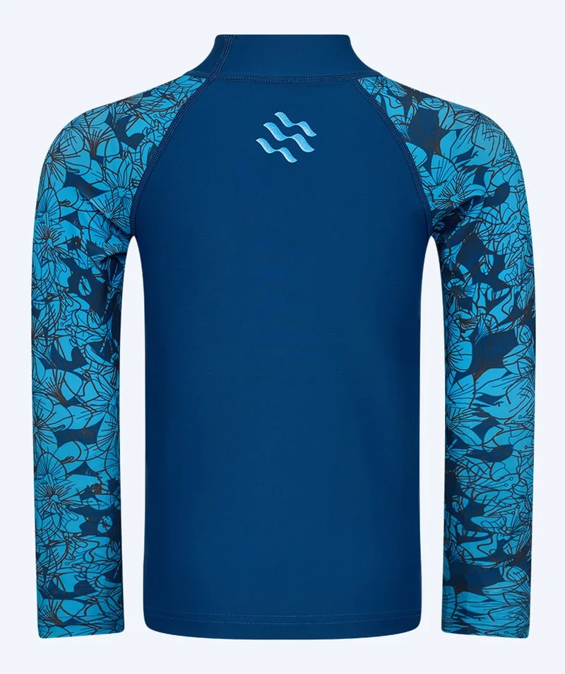 Watery UV Shirt für Kinder - Katsu Langarm Rashguard - Blau/Dunkelblau