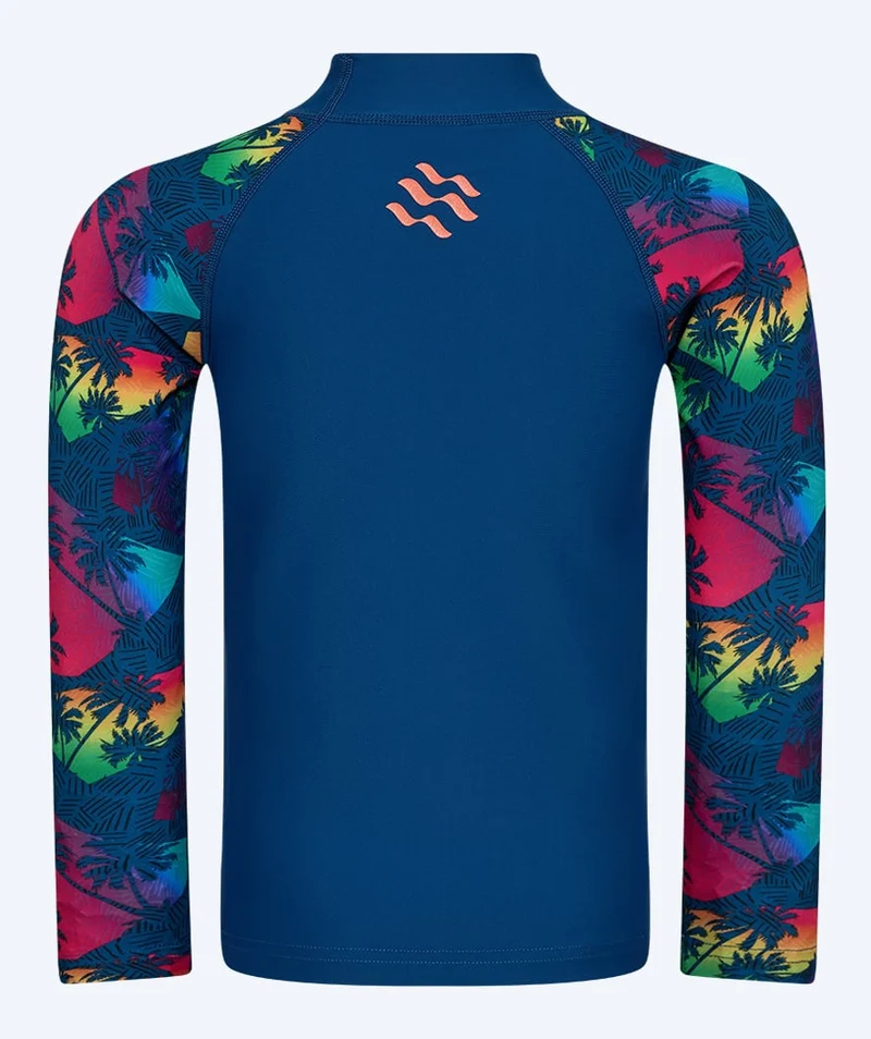 Watery UV Shirt für Kinder - Katsu Langarm Rashguard - Mehrfarbig/Dunkelblau
