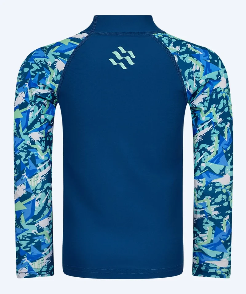 Watery UV Shirt für Kinder - Katsu Langarm Rashguard - Hellblau/Dunkelblau