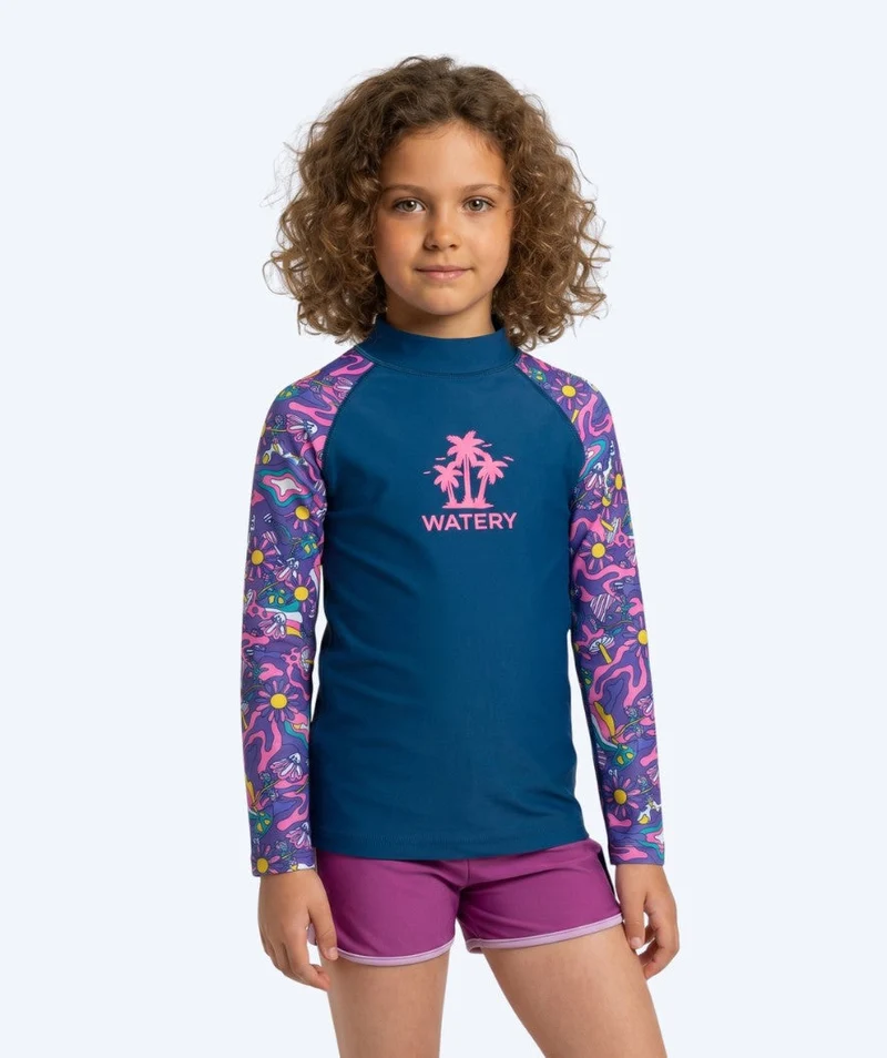 Watery UV Shirt für Kinder - Osiris Langarm Rashguard - Mehrfarbig/Dunkelblau