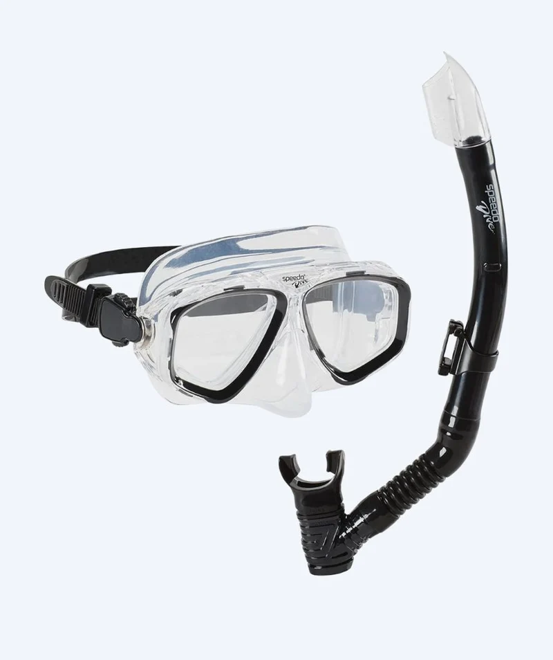Speedo Combo Schnorchelset für Erwachsene - Adventure - Schwarz