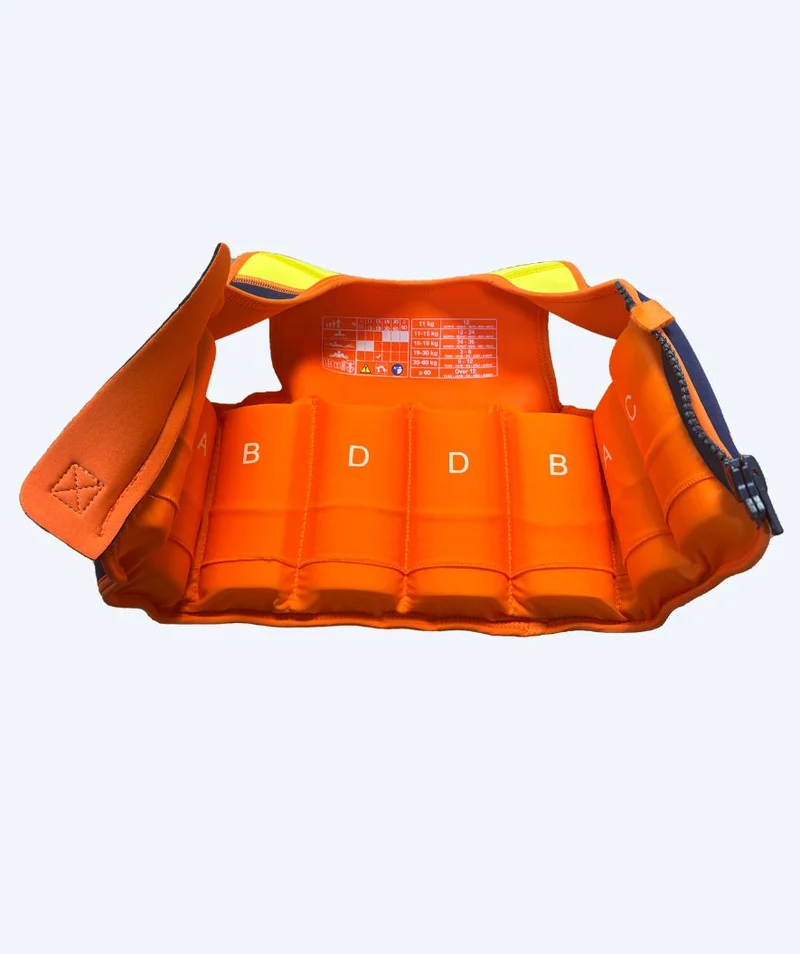 Konfidence Schwimmweste für Kinder (2-12) - Original - Dunkelblau/Orange