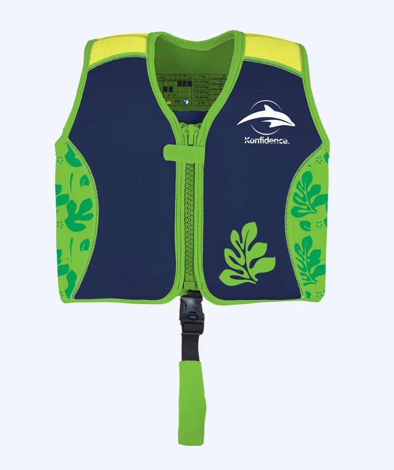 Konfidence Schwimmweste für Kinder (2-12) - Original - Dunkelblau/Grün