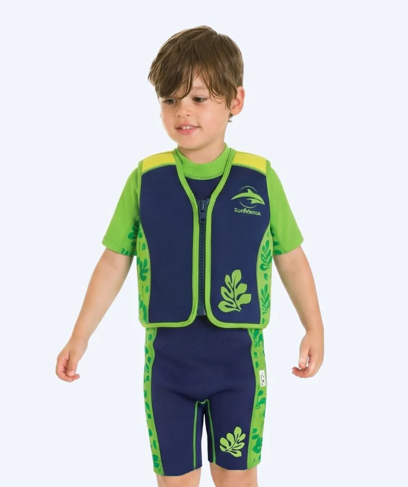 Konfidence Schwimmweste für Kinder (2-12) - Original - Dunkelblau/Grün
