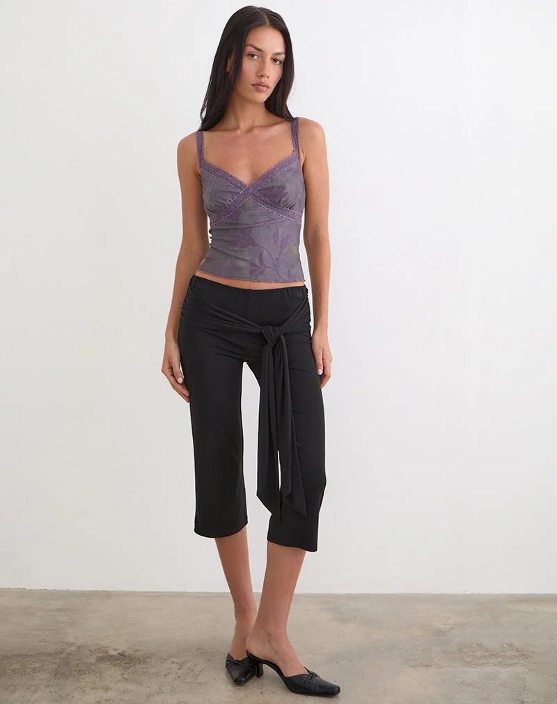Rasa Cami Top in Flare Flower Purple
