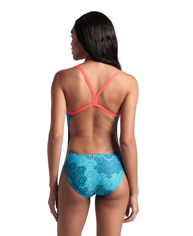 Arena Damen Schwimmanzug Challenge Back Camo Kikko