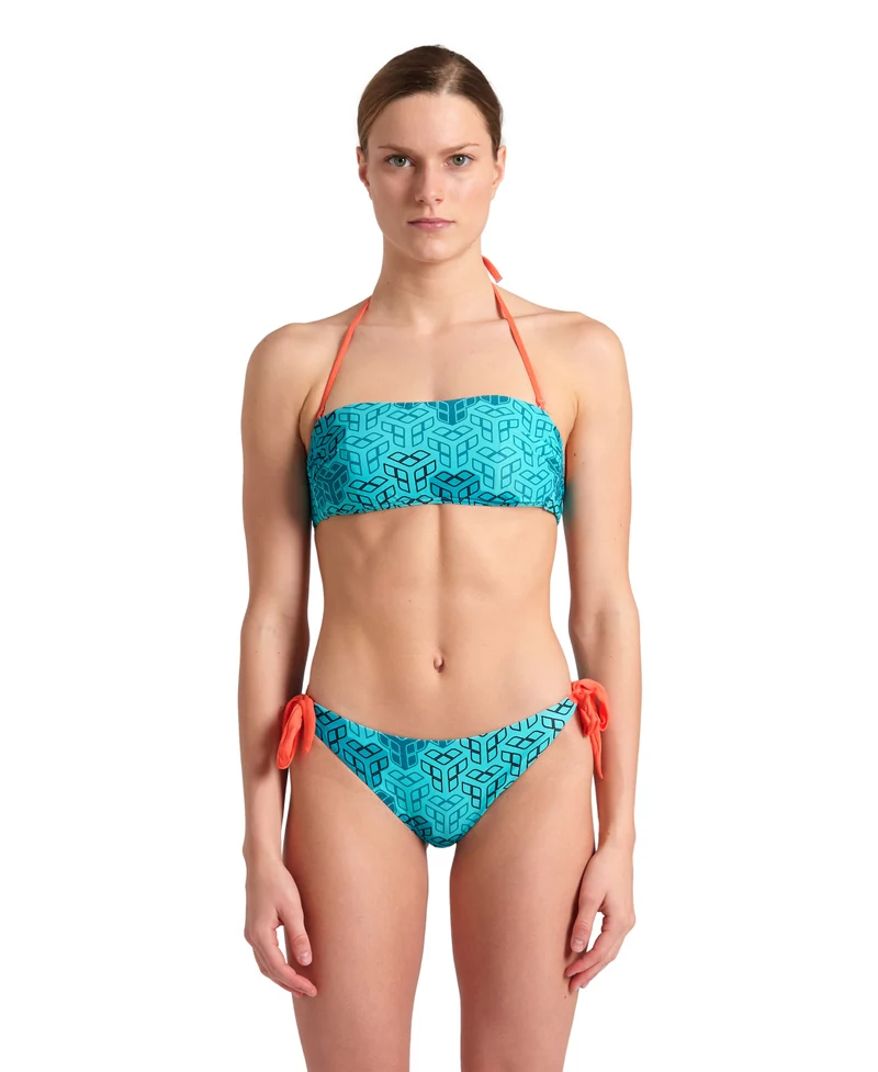Arena Damen Bikini Bandeau Water Print Camo Kikko