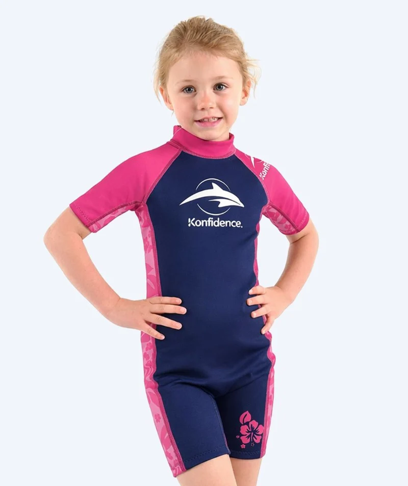Konfidence Neoprenanzug für Kinder - Warma - Rosa/Dunkelblau