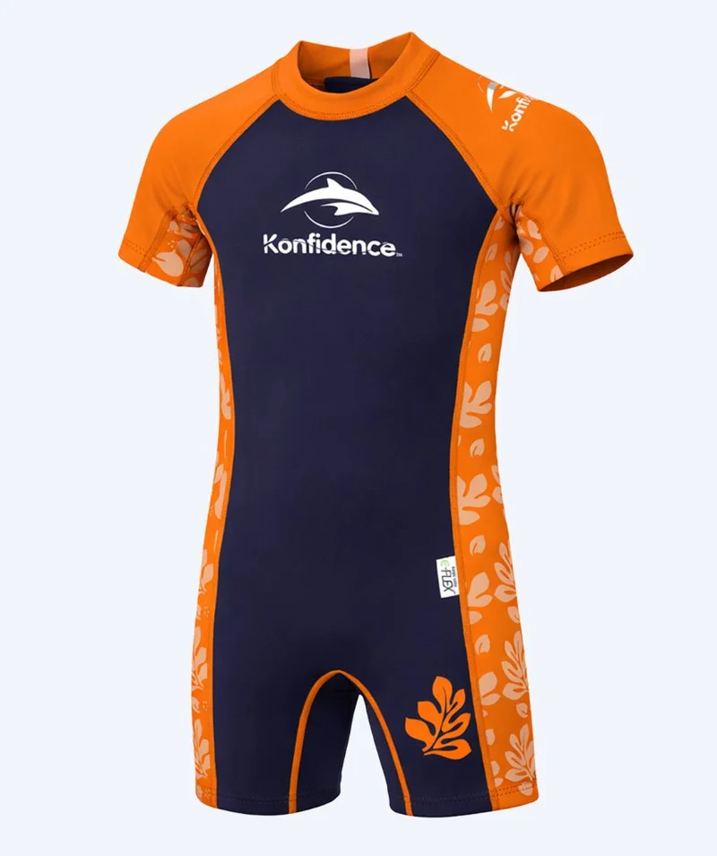 Konfidence Neoprenanzug für Kinder - Warma - Orange/Dunkelblau