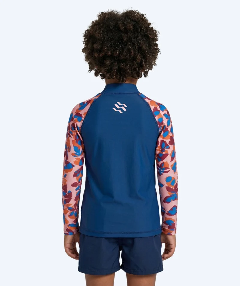 Watery UV Shirt für Kinder - Osiris Langarm Rashguard - Hellrosa/Dunkelblau