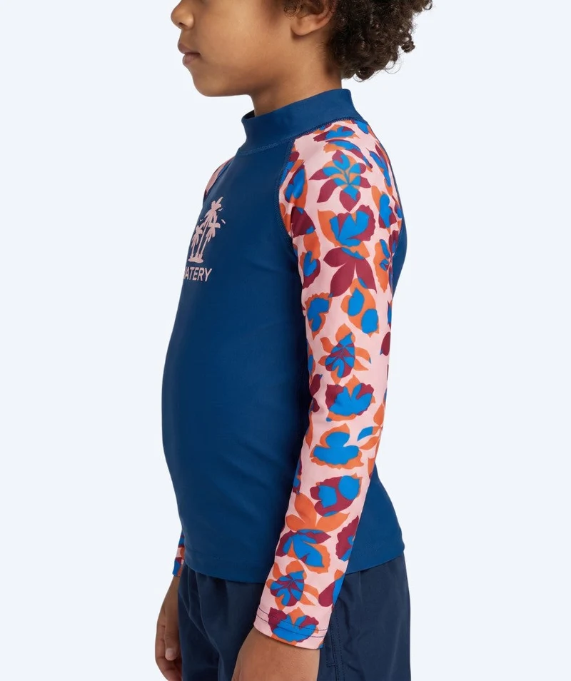 Watery UV Shirt für Kinder - Osiris Langarm Rashguard - Hellrosa/Dunkelblau