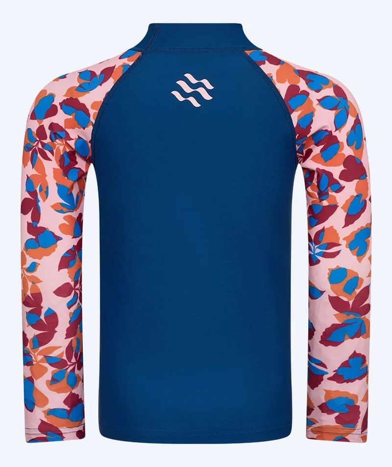 Watery UV Shirt für Kinder - Osiris Langarm Rashguard - Hellrosa/Dunkelblau