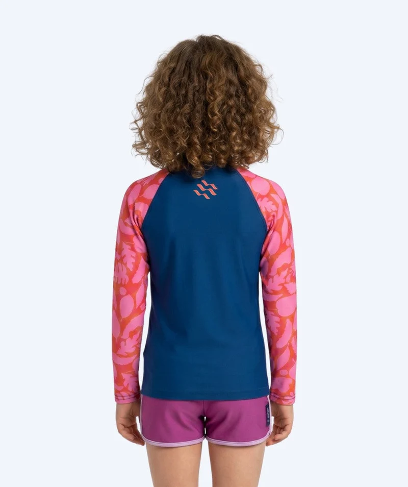 Watery UV Shirt für Kinder - Osiris Langarm Rashguard - Rosa/Dunkelblau