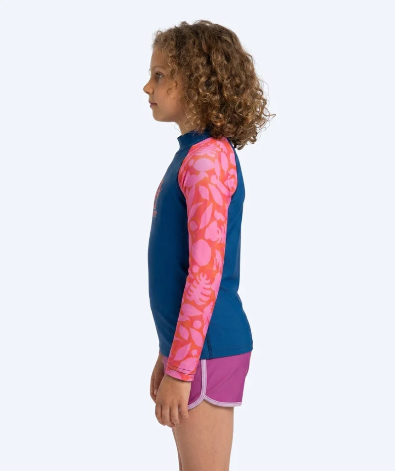 Watery UV Shirt für Kinder - Osiris Langarm Rashguard - Rosa/Dunkelblau