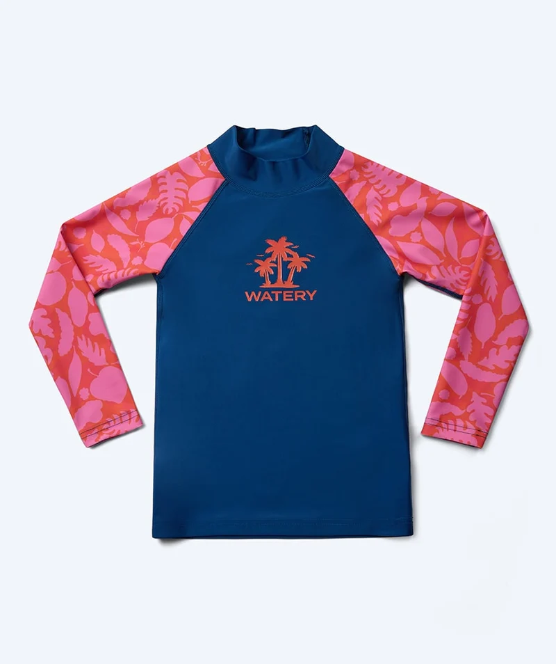 Watery UV Shirt für Kinder - Osiris Langarm Rashguard - Rosa/Dunkelblau