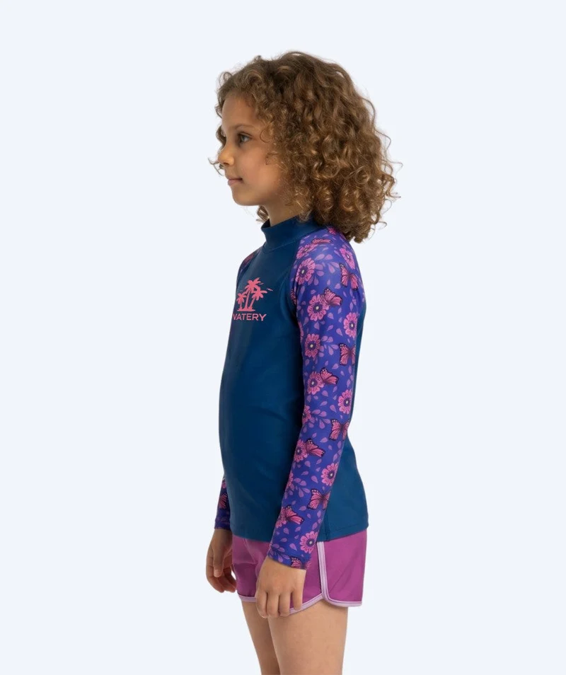 Watery UV Shirt für Kinder - Osiris Langarm Rashguard - Lila/Dunkelblau