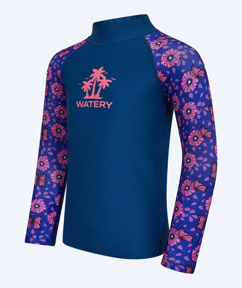 Watery UV Shirt für Kinder - Osiris Langarm Rashguard - Lila/Dunkelblau