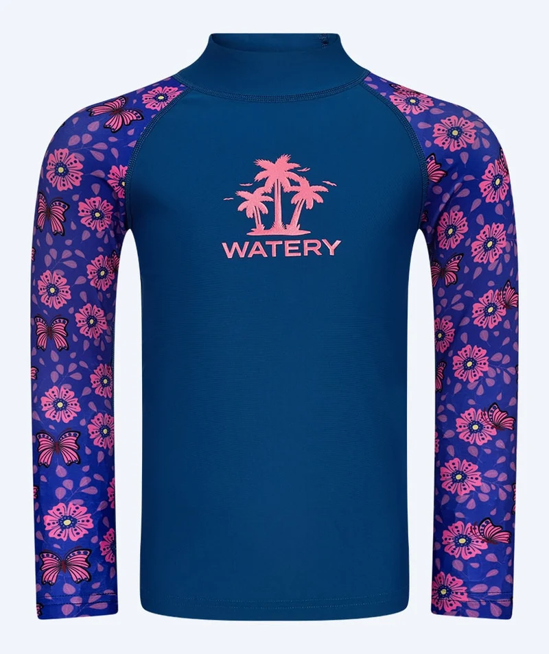 Watery UV Shirt für Kinder - Osiris Langarm Rashguard - Lila/Dunkelblau