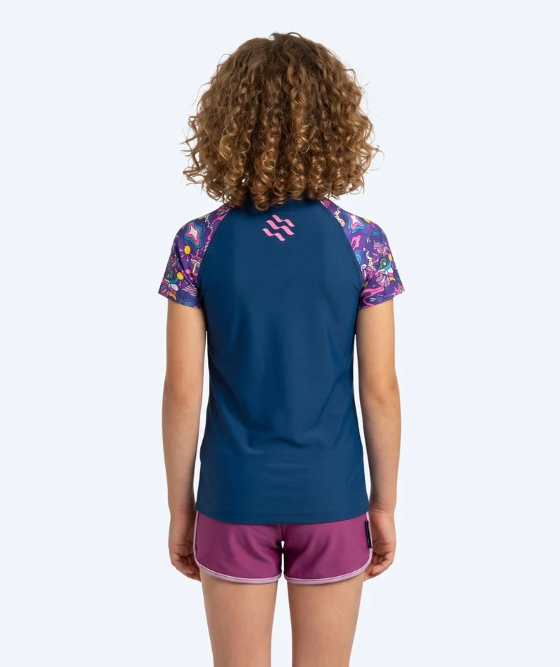 Watery UV Shirt für Kinder - Osiris Kurzarm Rashguard - Mehrfarbig/Dunkelblau