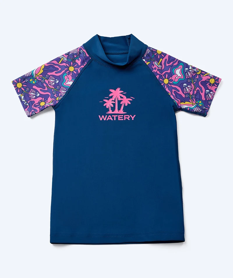 Watery UV Shirt für Kinder - Osiris Kurzarm Rashguard - Mehrfarbig/Dunkelblau