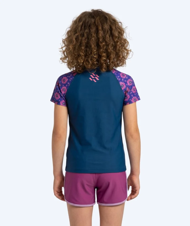 Watery UV Shirt für Kinder - Osiris Kurzarm Rashguard - Lila/Dunkelblau