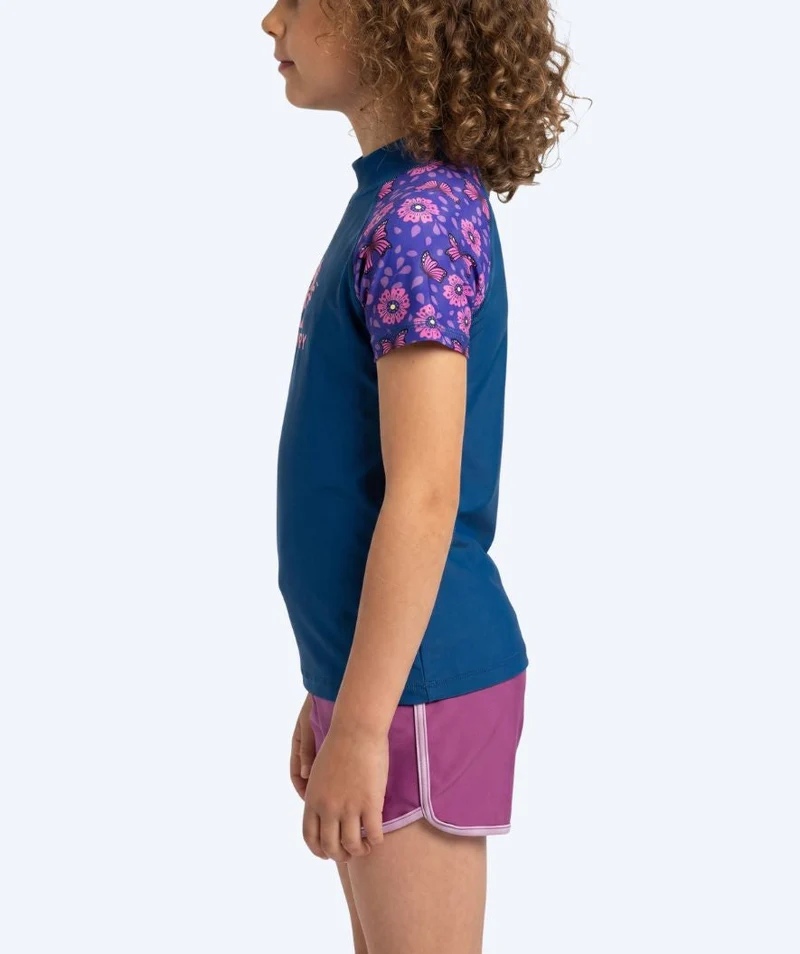 Watery UV Shirt für Kinder - Osiris Kurzarm Rashguard - Lila/Dunkelblau