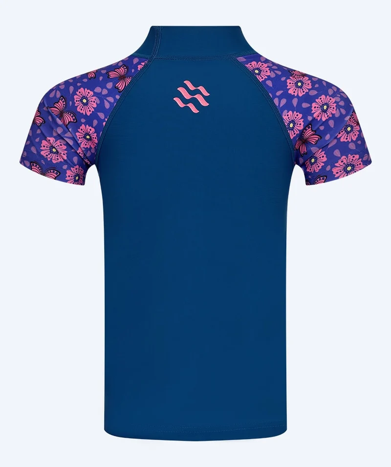 Watery UV Shirt für Kinder - Osiris Kurzarm Rashguard - Lila/Dunkelblau