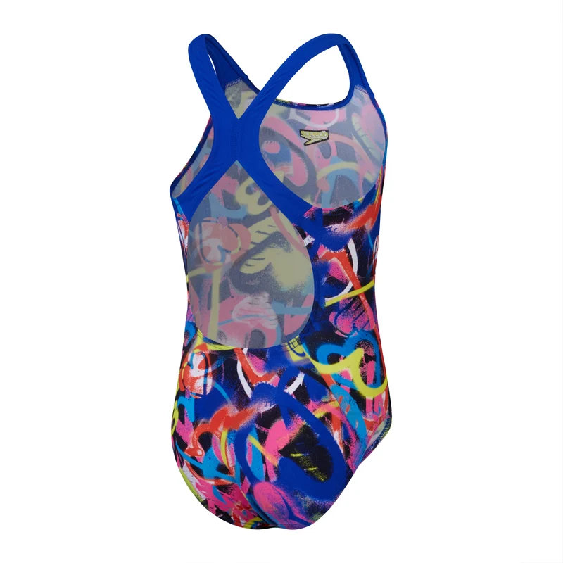 Speedo Mädchen Schwimmanzug Placement Allover Powerback