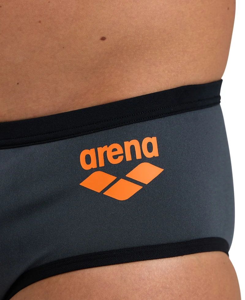 Arena Herren ONE 12 cm Swim Brief Biglogo Asphalt-Black