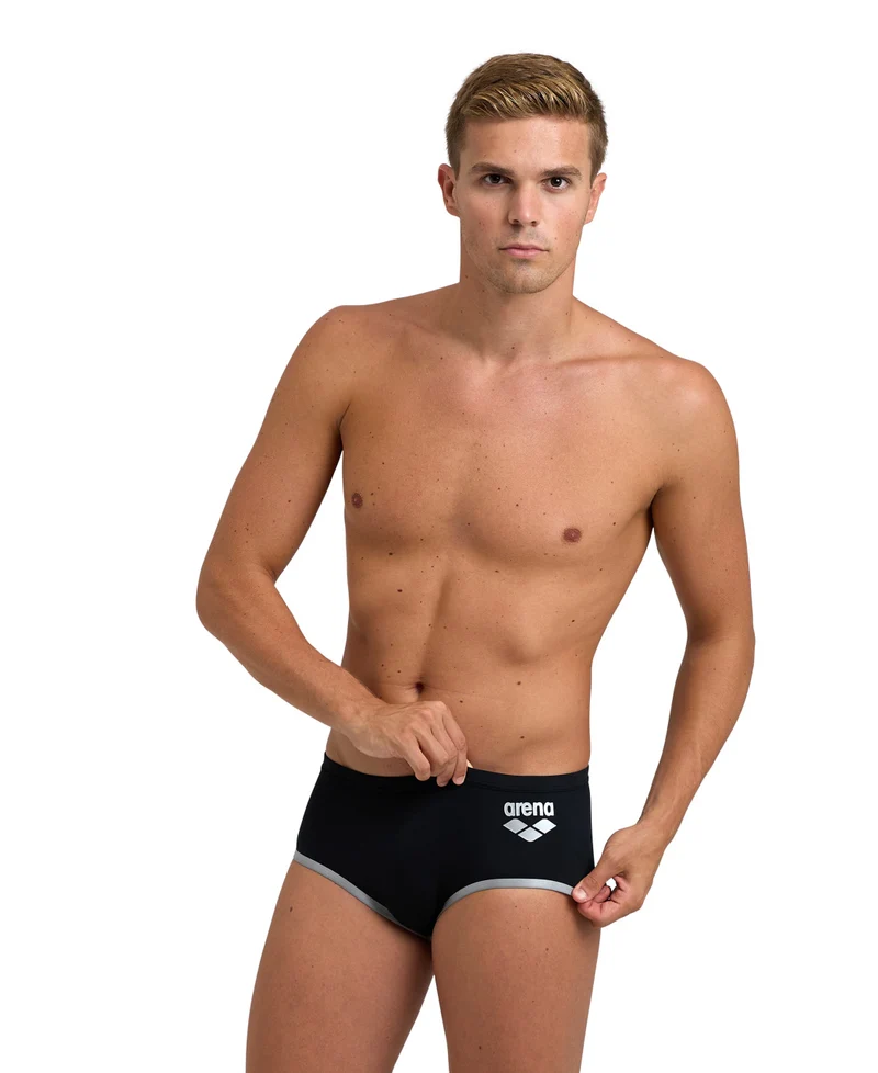 Arena Herren ONE 12 cm Swim Brief Biglogo Black-Silver